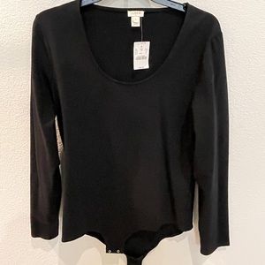 JCrew black long sleeve leotard